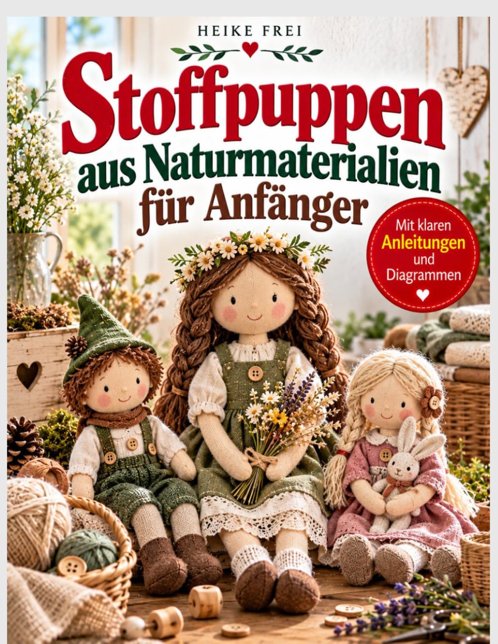 capítulo por capítulo baixar Stoffpuppen aus Naturmaterialien für Anfänger: Schritt-für-Schritt-Anleitungen mit klaren Diagrammen für Puppenköpfe, Trikotkörper, Wollfüllung, Haare, Gesichter und Puppenkleidung (German Edition)