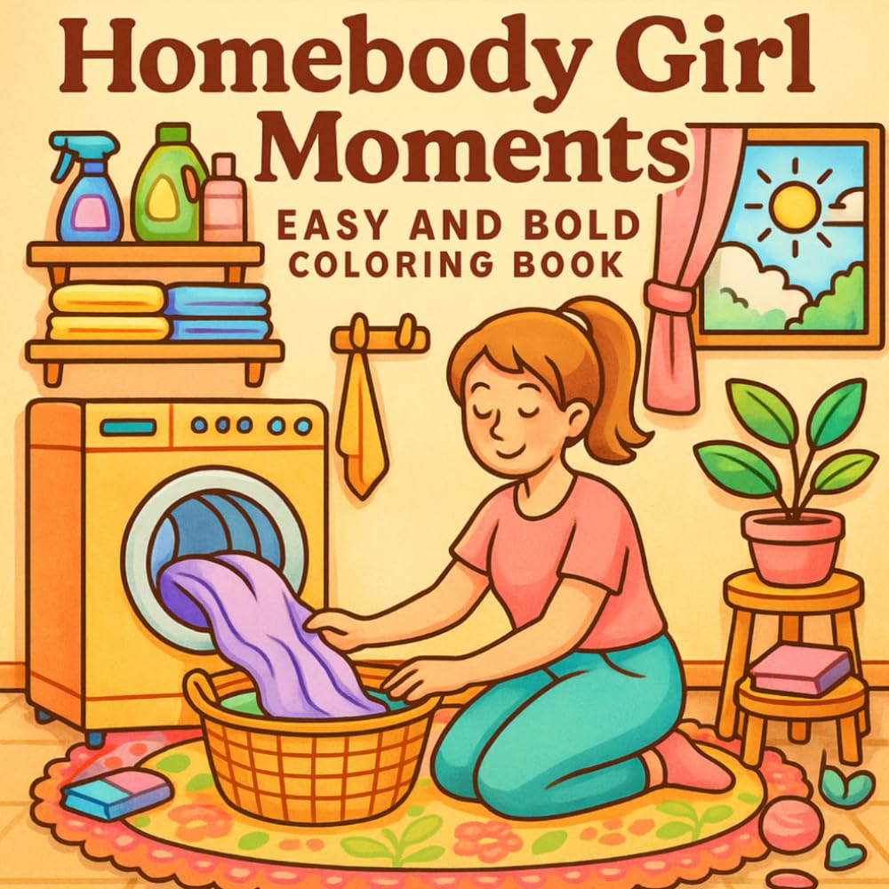 Homebody Girl Moments: Coloring Book for Adults and Teens Featuring Cute and Cozy Daily Activities at Home for Relaxation and Stress Relief. baixar o livro de graça