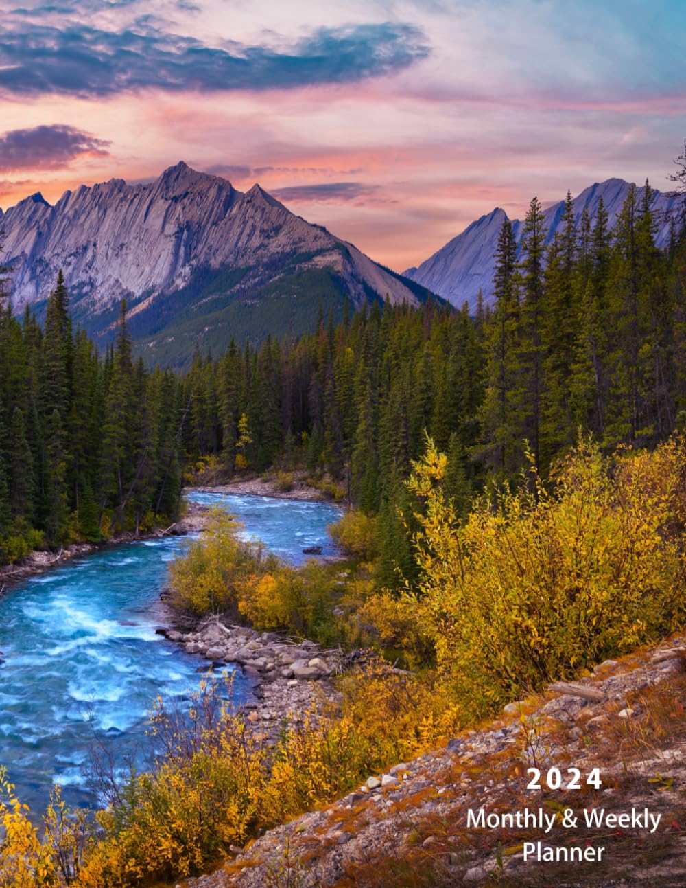 ler totalmente 2024 Monthly & Weekly Planner: Large 12 Months Calendar, January to December 2024 with Holidays. Nature Cover.