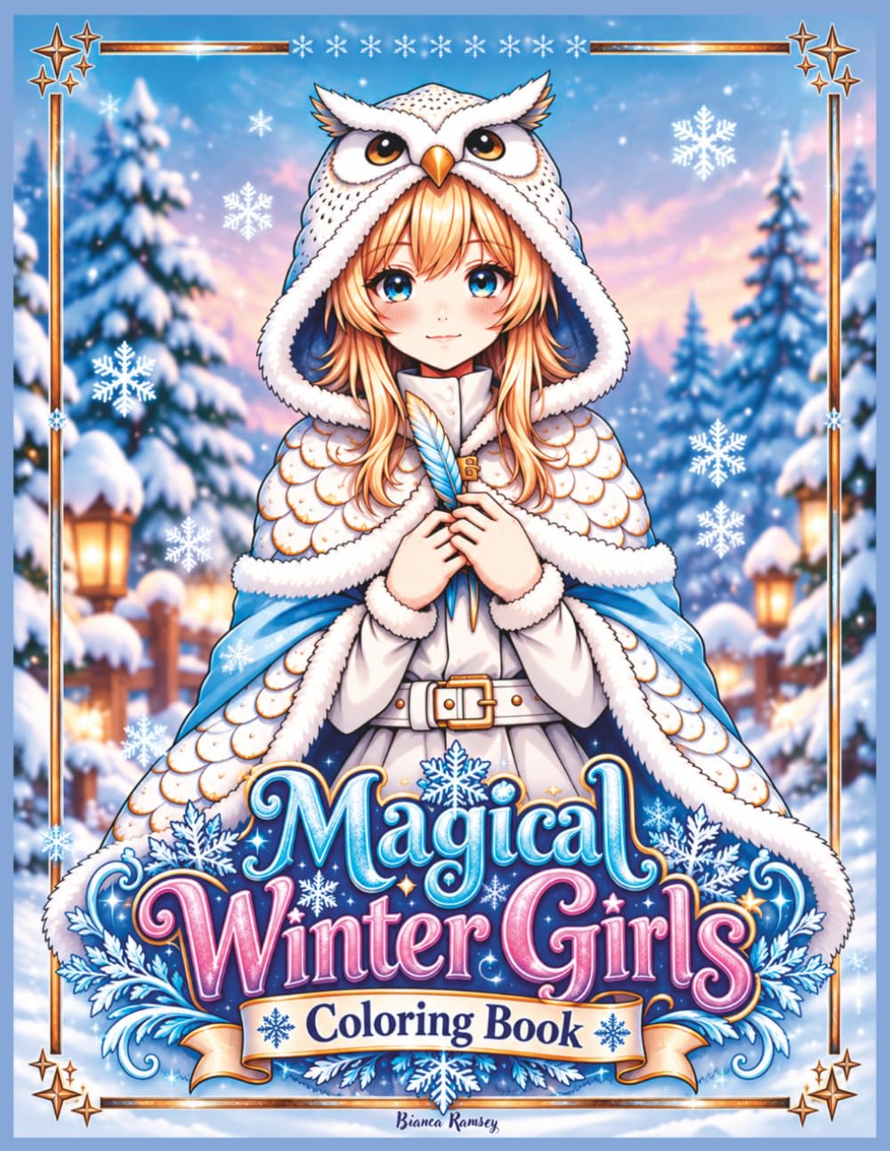 Magical Winter Girls Coloring Book: Cozy Snowy Scenes with Cute Girls, Winter Fashion, Warm Drinks & Festive Moments for Teens and Adults baixar livro de graça