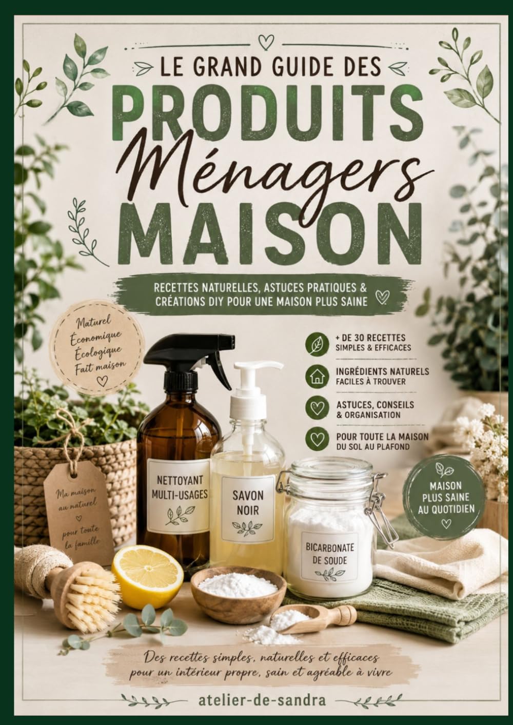 Le Grand Guide des Produits Ménagers Maison: Recettes naturelles, astuces & organisation pour une maison saine (Atelier de Sandra – Guides Créatifs) (French Edition) baixar o livro de graça