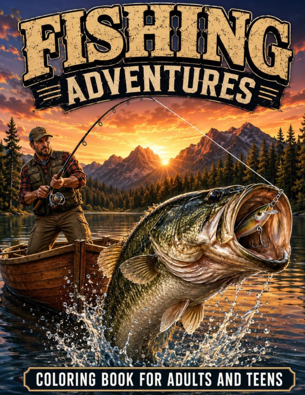 FISHING ADVENTURES: COLORING BOOK FOR ADULTS AND TEENS baixar o livro de graça