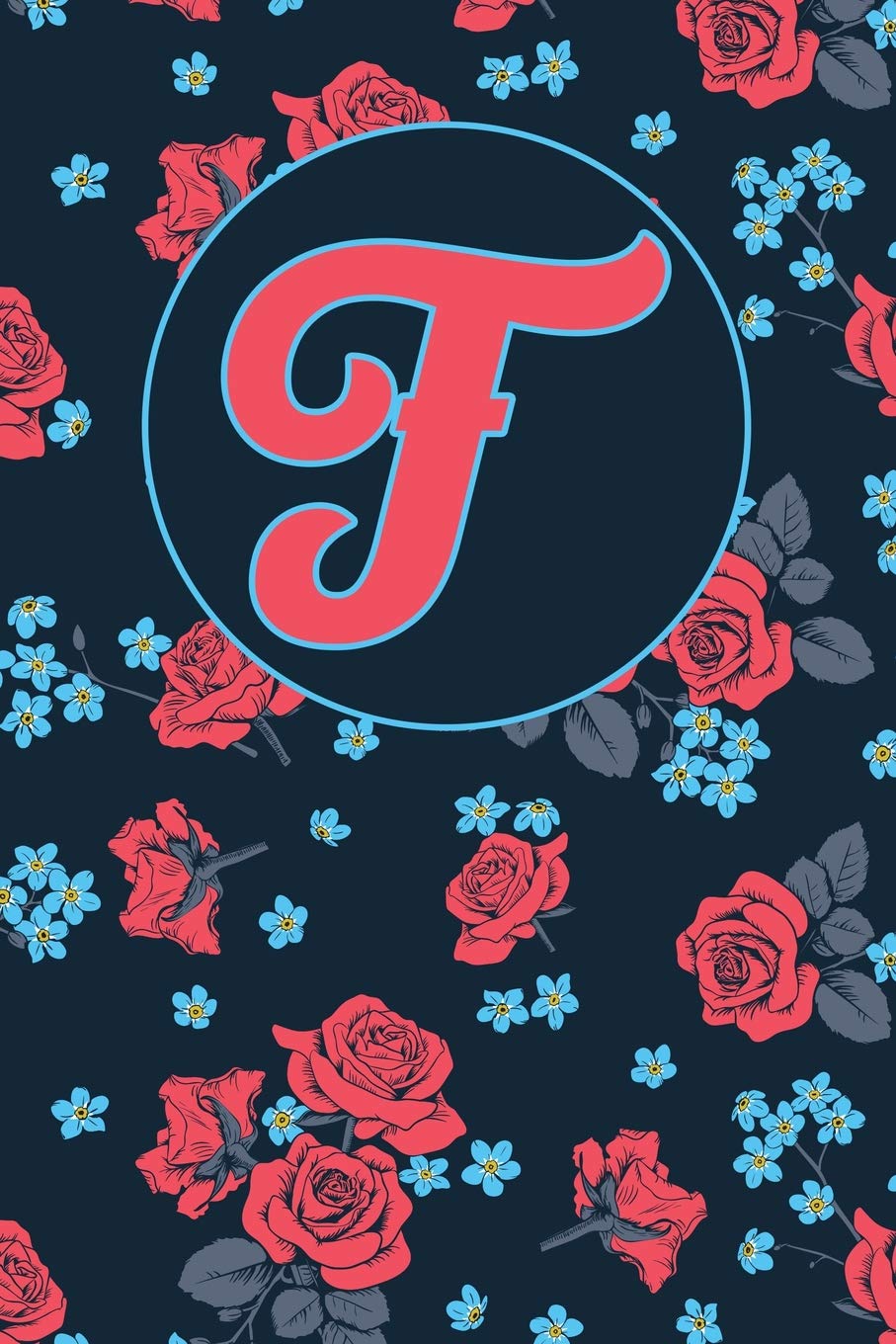 F: Letter F Journal, Retro Roses, Personalized Notebook Monogram Initial, 6 x 9 baixar livro de graça