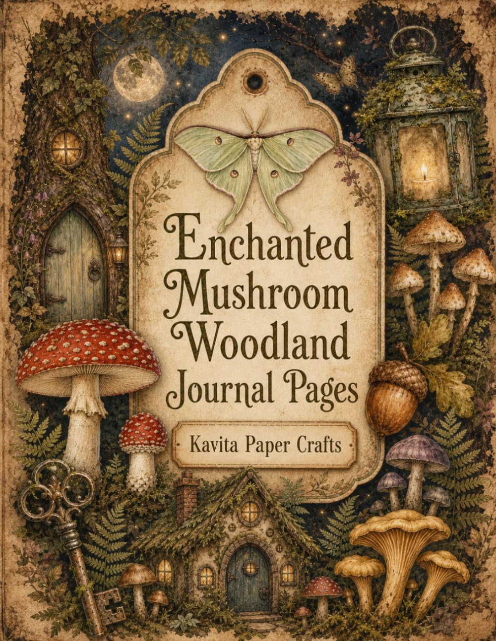 ler totalmente Enchanted Mushroom Woodland Journal Pages: Fairy Forest Ephemera, Vintage Fungi and Nature-Inspired Designs for Scrapbooking, Collage and Paper Crafts