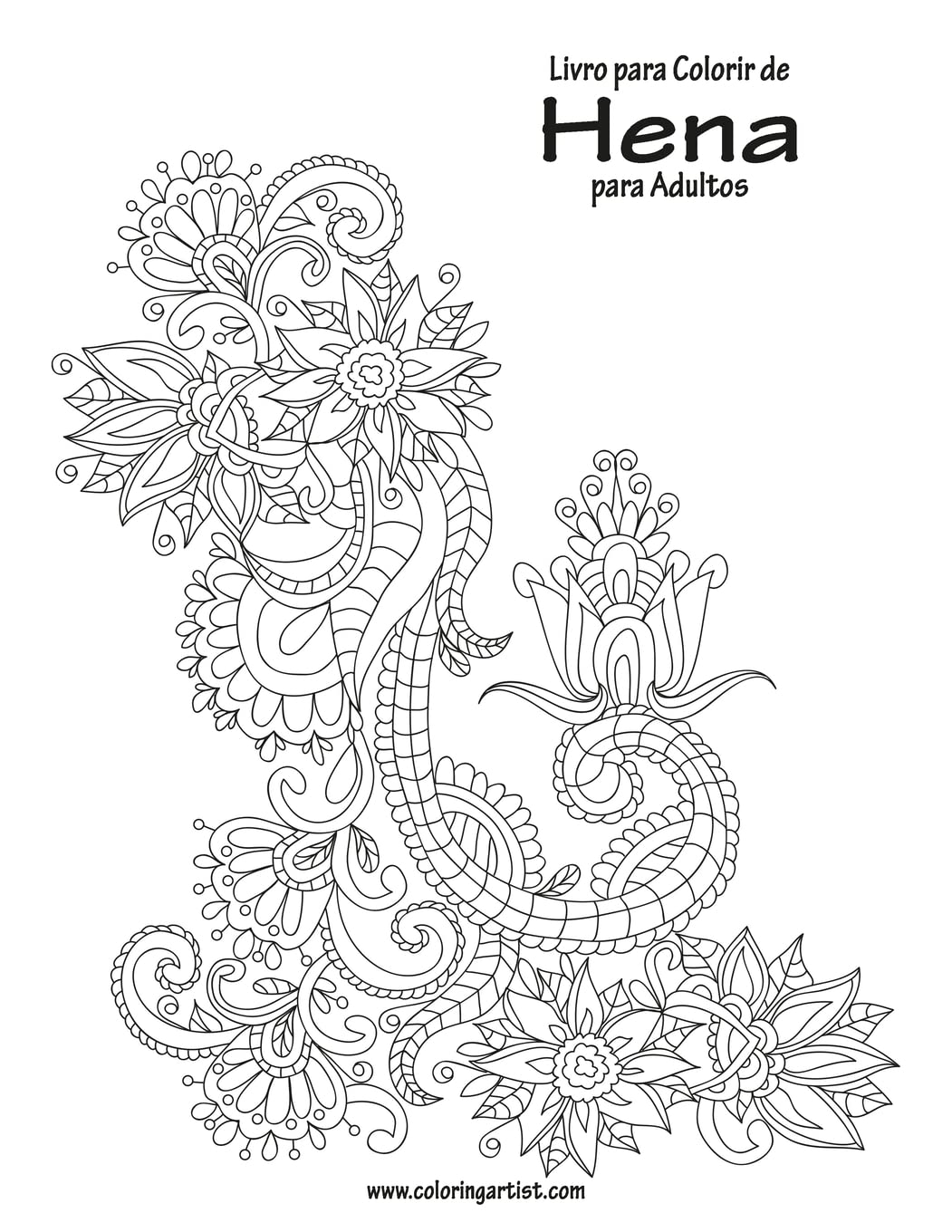 Livro para Colorir de Hena para Adultos: 1 baixar livro de graça
