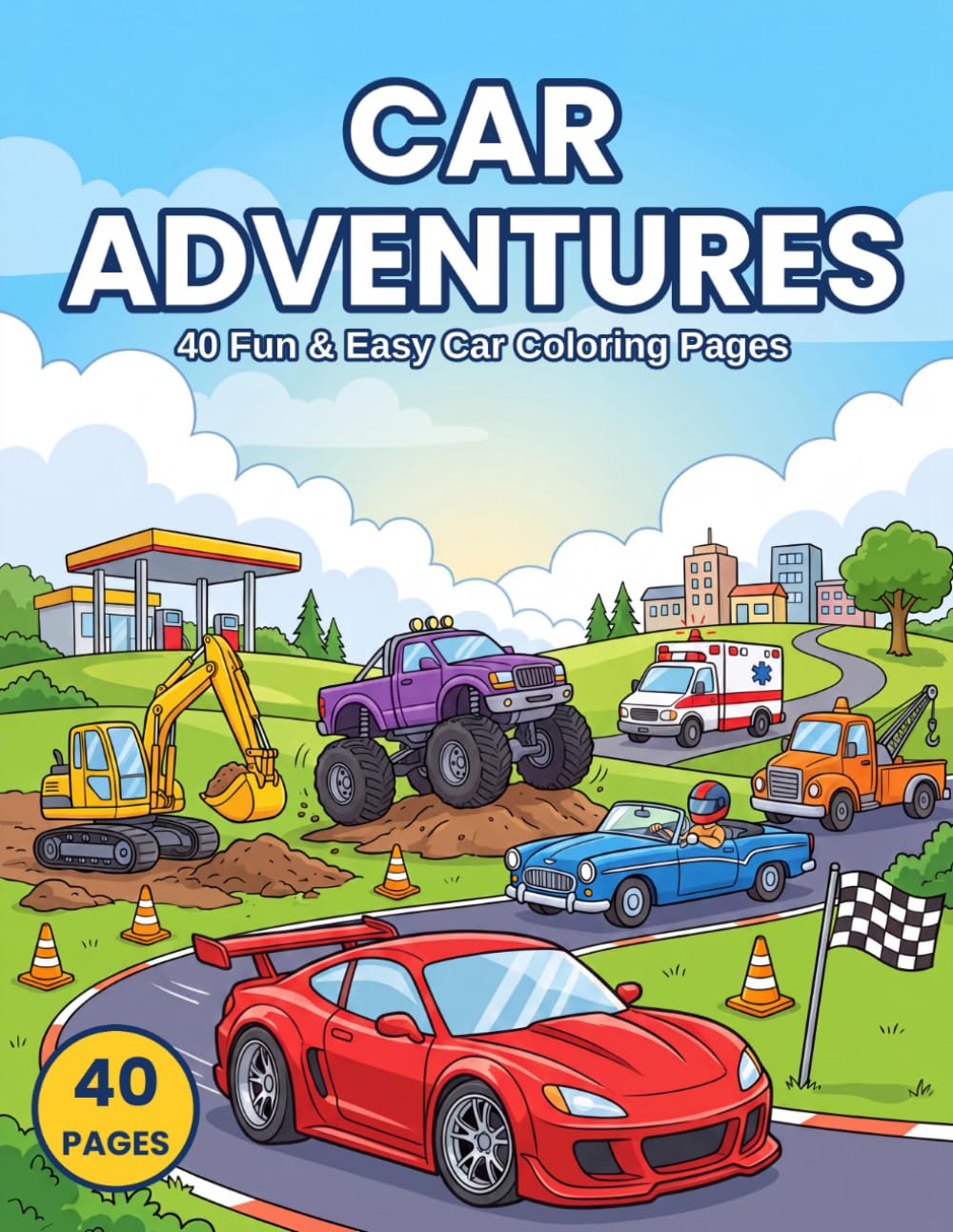 Car Adventures: A Fun and Creative Coloring Book for Kids baixar o livro de graça