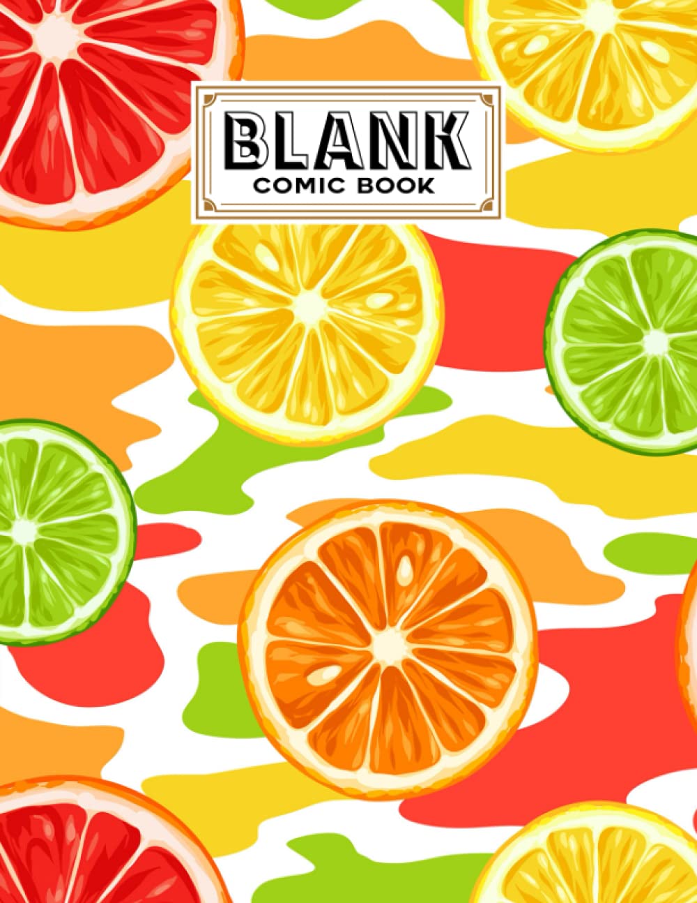 ler totalmente Blank Comic Book: Citrus Fruits Cover, Draw Your Own Comics - 120 Pages of Fun and Unique Templates - A Large 8.5" x 11" Notebook by Astrid Bode