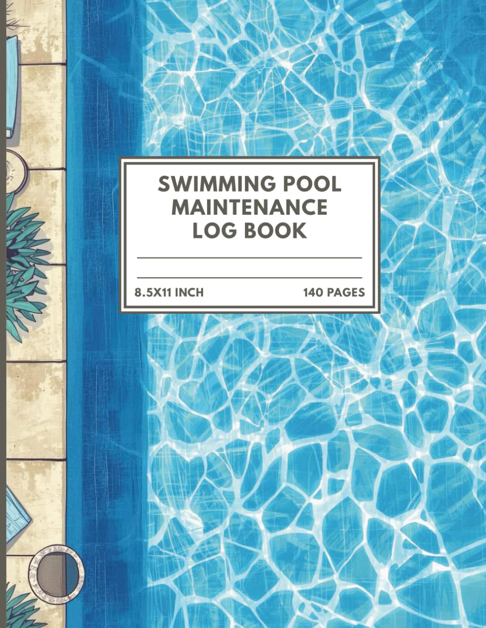 ler totalmente Swimming Pool Maintenance Log Book 8.5 x 11 Inch | 121 Pages for Recording Water Tests, Chemical Levels, Cleaning Schedule & Equipment Maintenance
