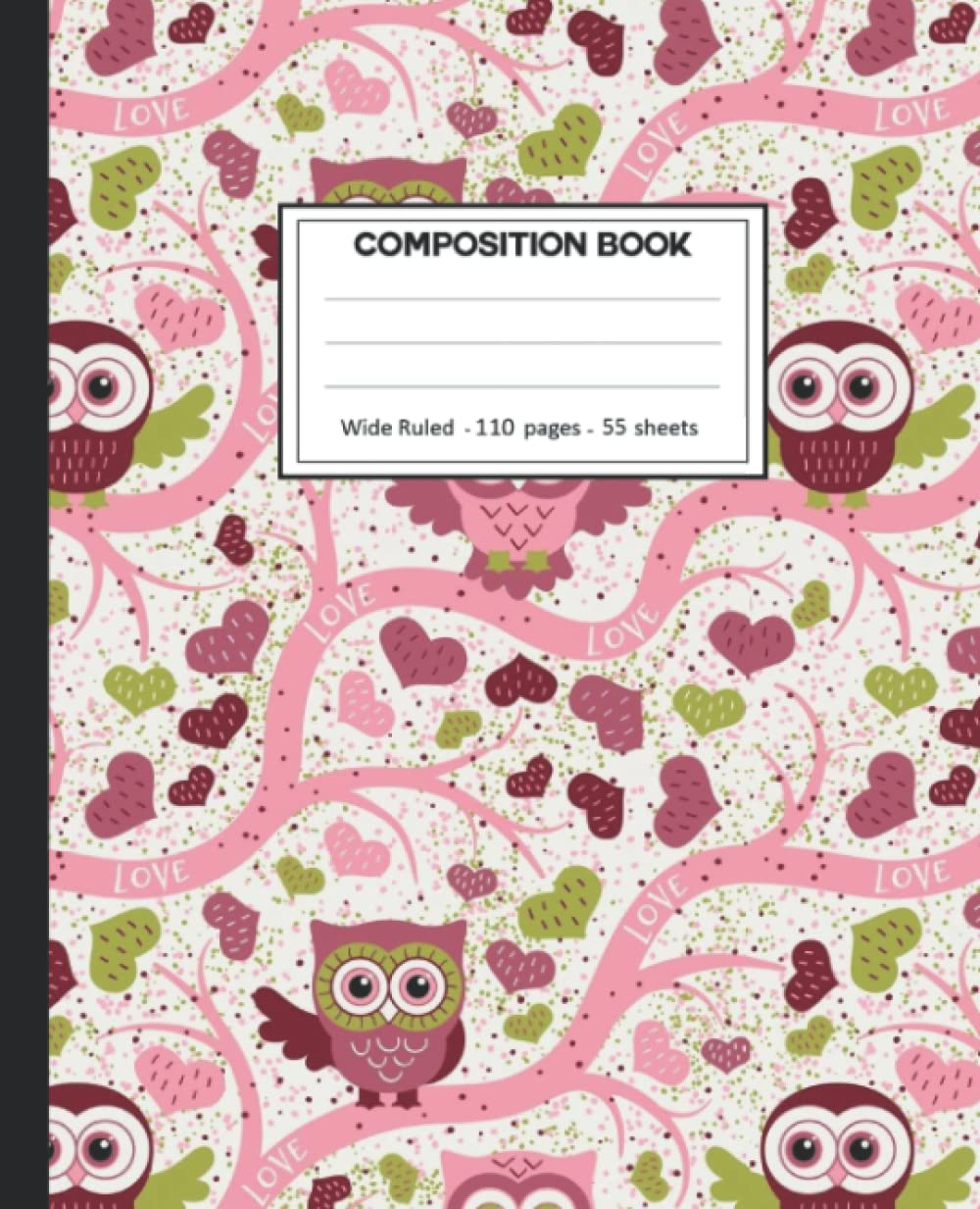 Composition Notebook: Owl Wide Ruled Paper Notebook Journal size 7.25 x 9.25” for student baixar livro de graça