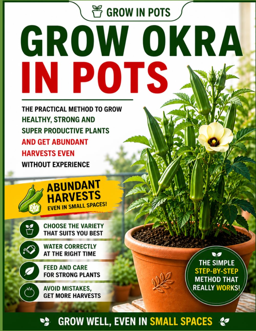 ler totalmente Okra in Pots: A Beginner-Friendly Container Gardening Guide to Growing Okra Successfully on Balconies, Patios, Raised Spaces, and Urban Gardens (Grow in Pots)