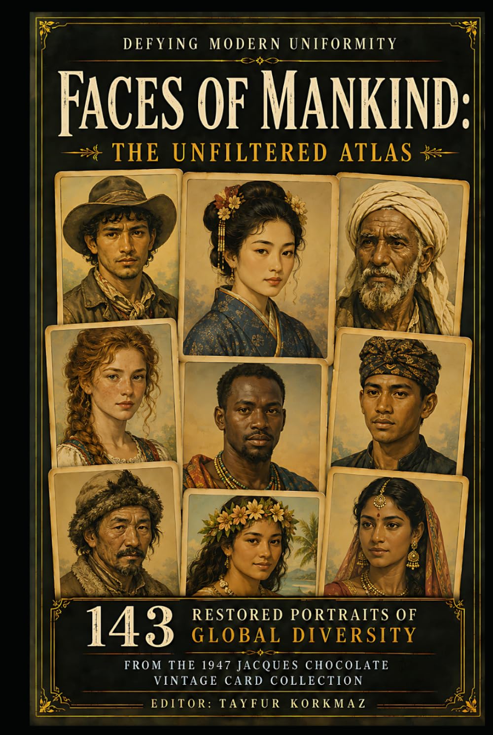 capítulo por capítulo baixar Defying Modern Uniformity-Faces of Mankind: The Unfiltered Atlas 143 Restored Portraits of Global Diversity From the 1947 Jacques Chocolate Vintage Card Collection