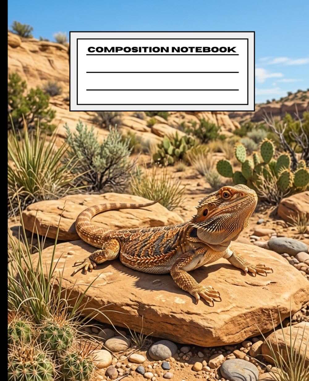 ler totalmente Bearded Dragon Habitat Composition Notebook: Desert Reptile Wide Ruled for School & Writing