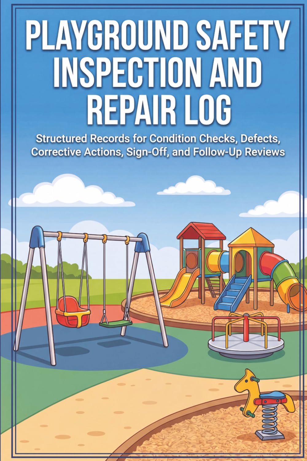 ler totalmente Playground Safety Inspection and Repair Log: Structured Records for Condition Checks, Defects, Corrective Actions, Sign-Off, and Follow-Up Reviews