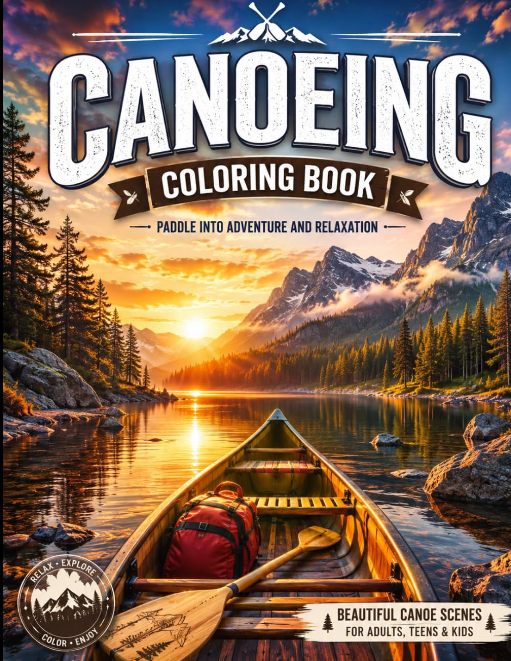 Canoeing Adventures Coloring Book: Relaxing River Journeys, Wilderness Escapes, and Outdoor Adventure Scenes for Teens & Adults baixar livro de graça