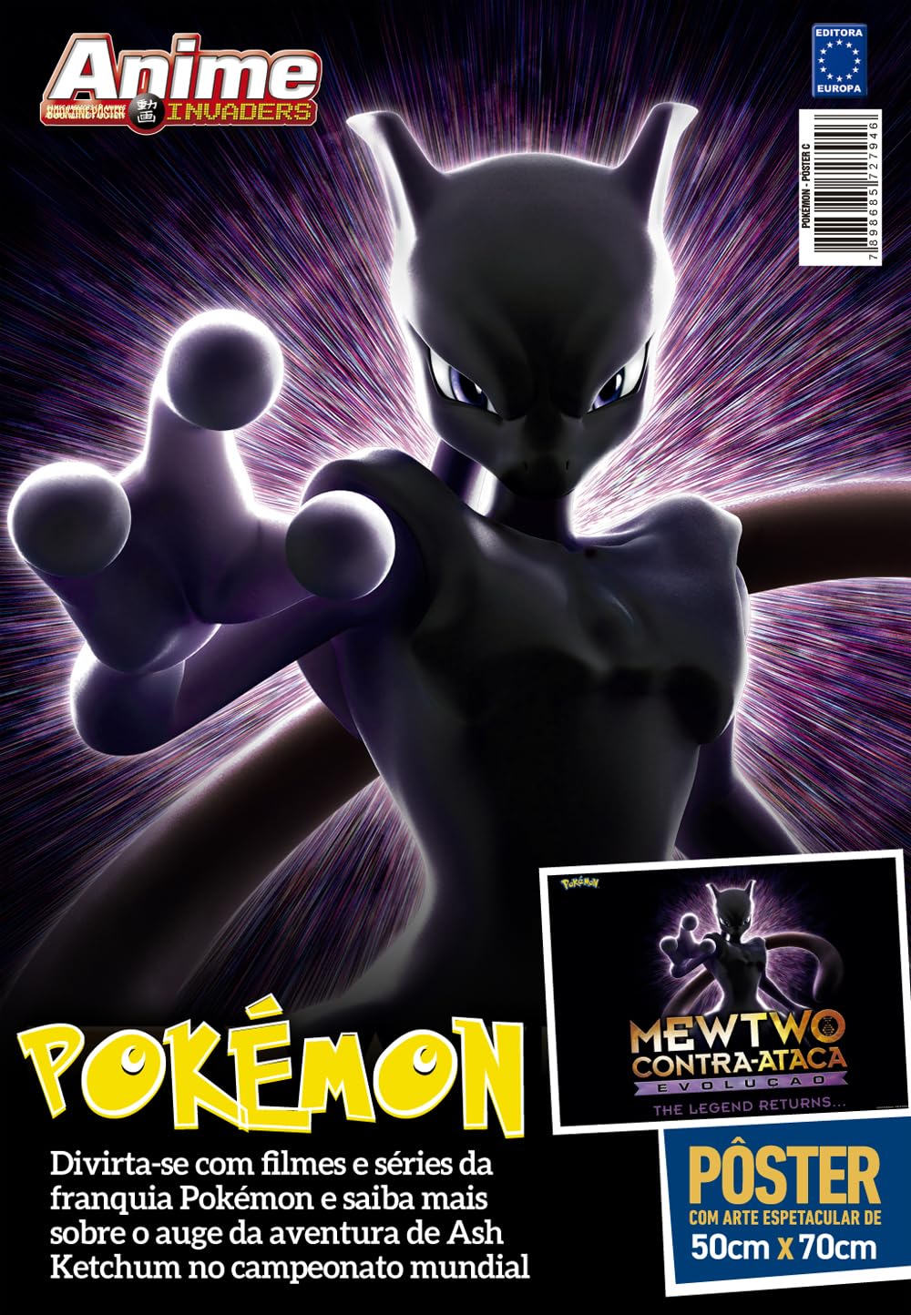 Pokémon - Arte C - Mewtwo Contra-Ataca - Superpôster Anime Invaders baixar o livro de graça