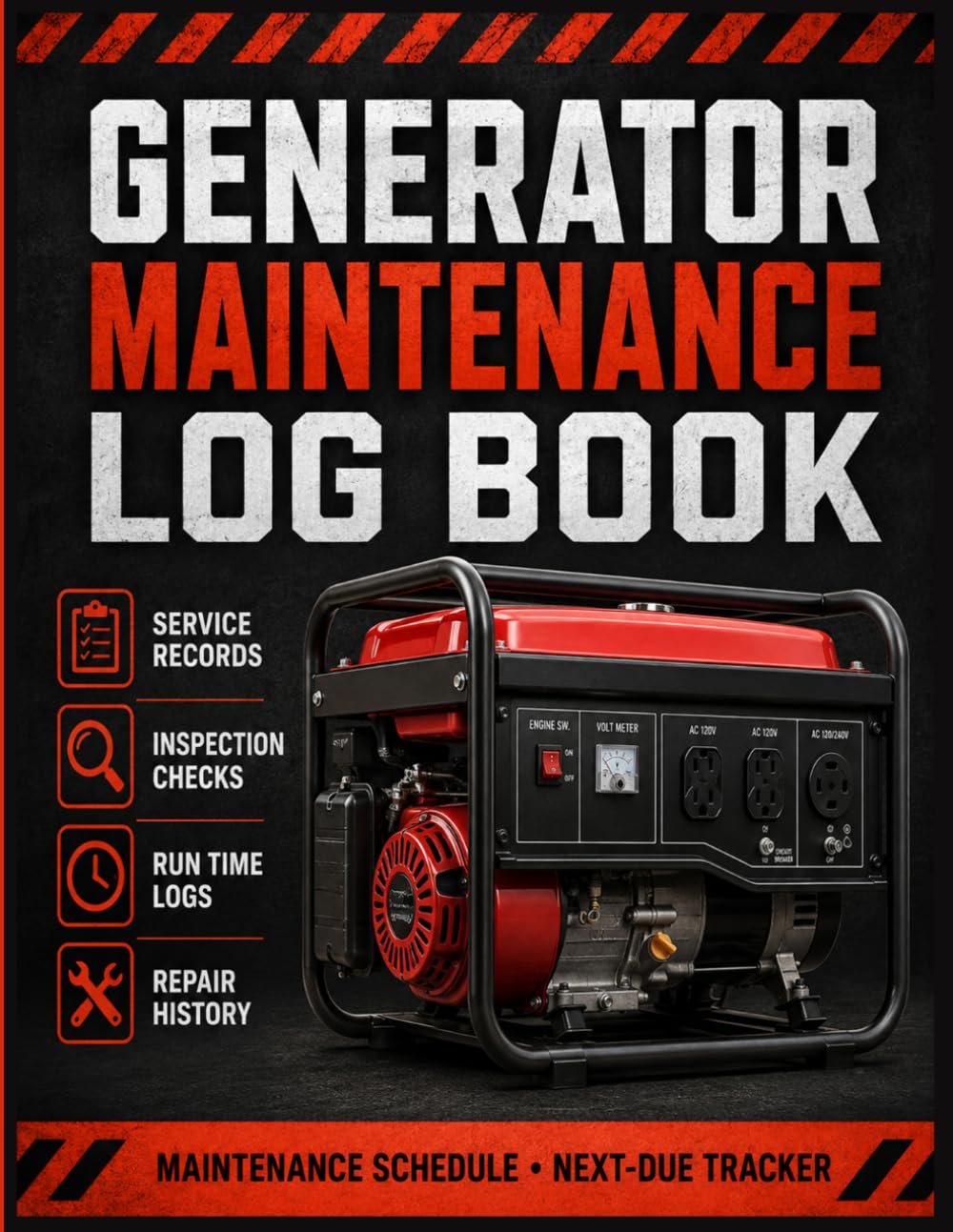 Generator Maintenance Log Book: Service Inspection Maintenance Checklist Service & Repair Record Run and Repair Time and Next Due Tracker for Portable, for Portable and Standby Generators baixar o livro de graça