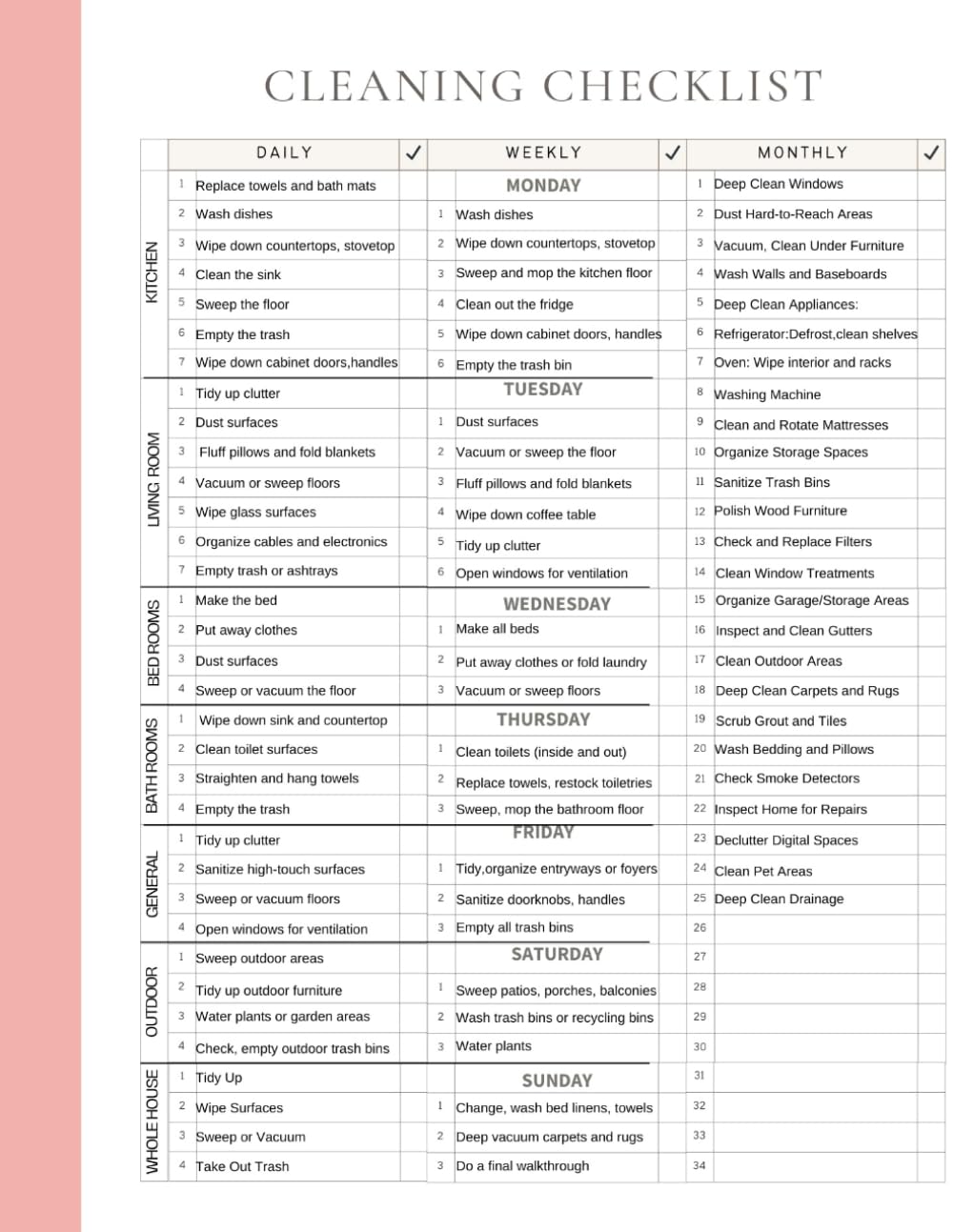Daily, Weekly, and Monthly Cleaning Task Organizer: Simplify Home Maintenance with an Easy-to-Follow Cleaning Schedule for Kitchens, Living Rooms,... | Matte cover design,8.5”x11” with 122 Pages baixar o livro de graça