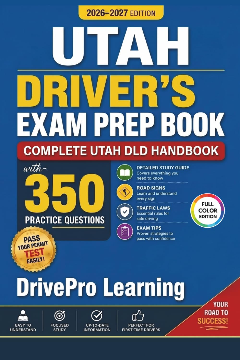 capítulo por capítulo baixar Utah Driver’s Exam Prep Book: Complete Utah DLD Handbook with Road Signs, Traffic Laws, & Study Tips to Pass the Permit Test Easily (Full Color Edition)