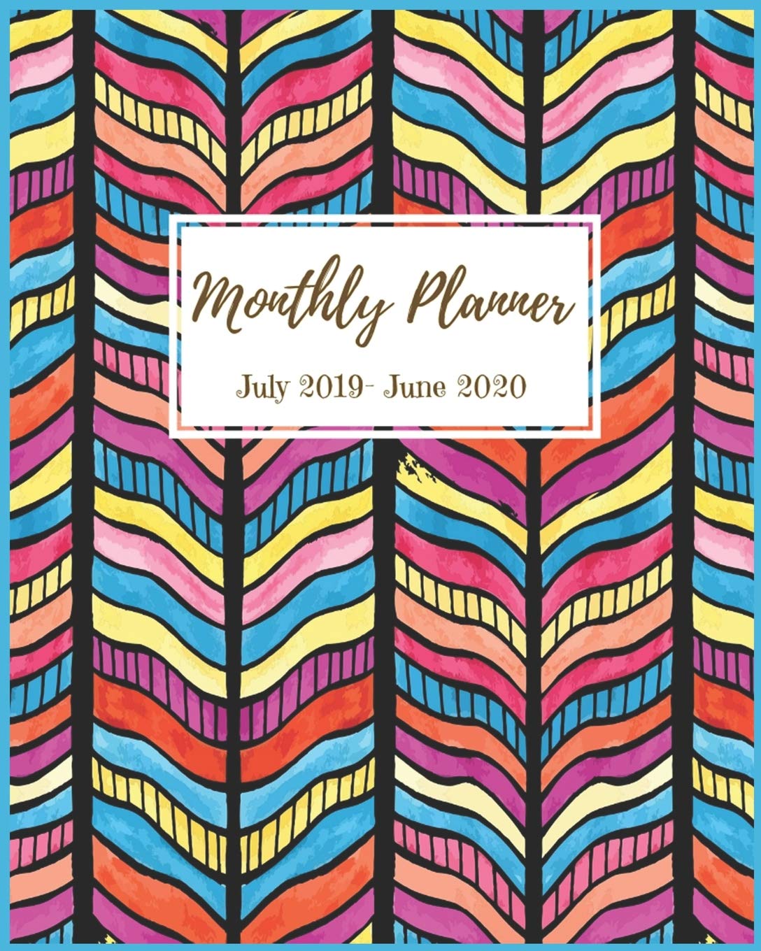 Monthly Planner July 2019 - June 2020: Pretty Watercolor Planner 2019-2020 2019 - 2020 Planner Monthly Calendar Schedule Academic Organizer - Agenda... through June 2019. with Inspirational Quotes. baixar livro de graça