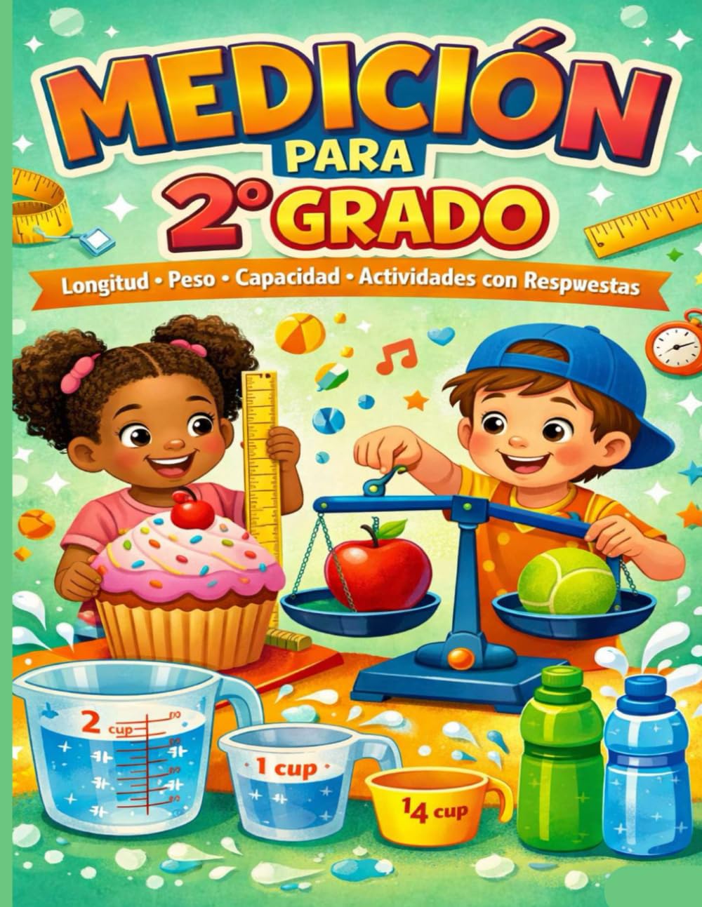 Matemáticas Medición para 2° Grado Longitud, Peso y Capacidad: Actividades y Ejercicios Prácticos con Respuestas Unidades Métricas e Imperiales para... workbook medición primaria (Spanish Edition) baixar o livro de graça
