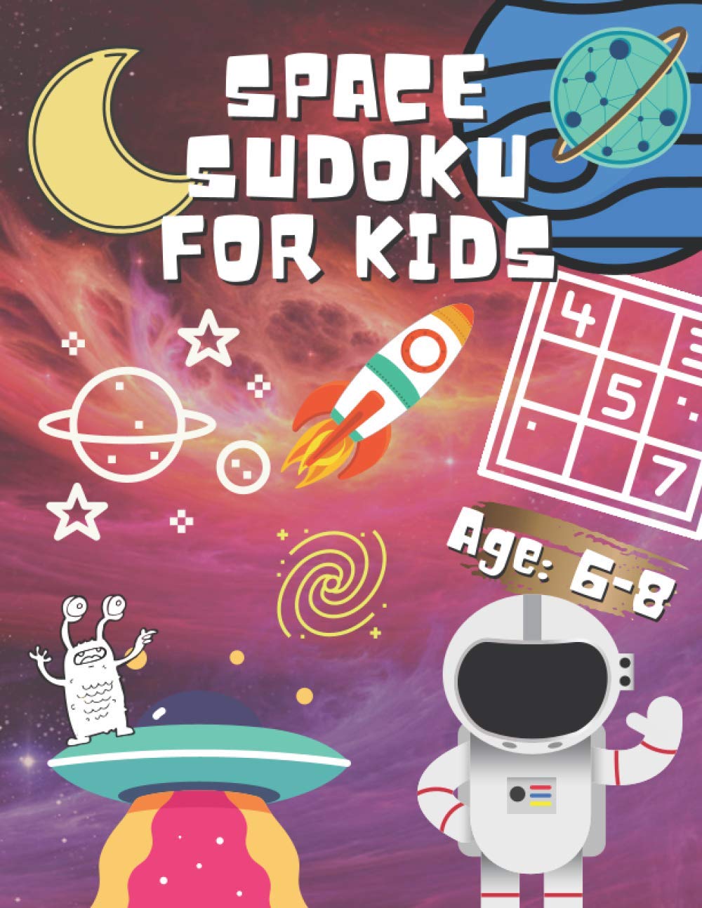 capítulo por capítulo baixar Space Sudoku for Kids: 4x4 Sudoku Book with 110 Puzzles | Fun Leaning Activity Book from Easy to Hard | Large Print, 8.5” x 11” Page and Full Solutions Answers
