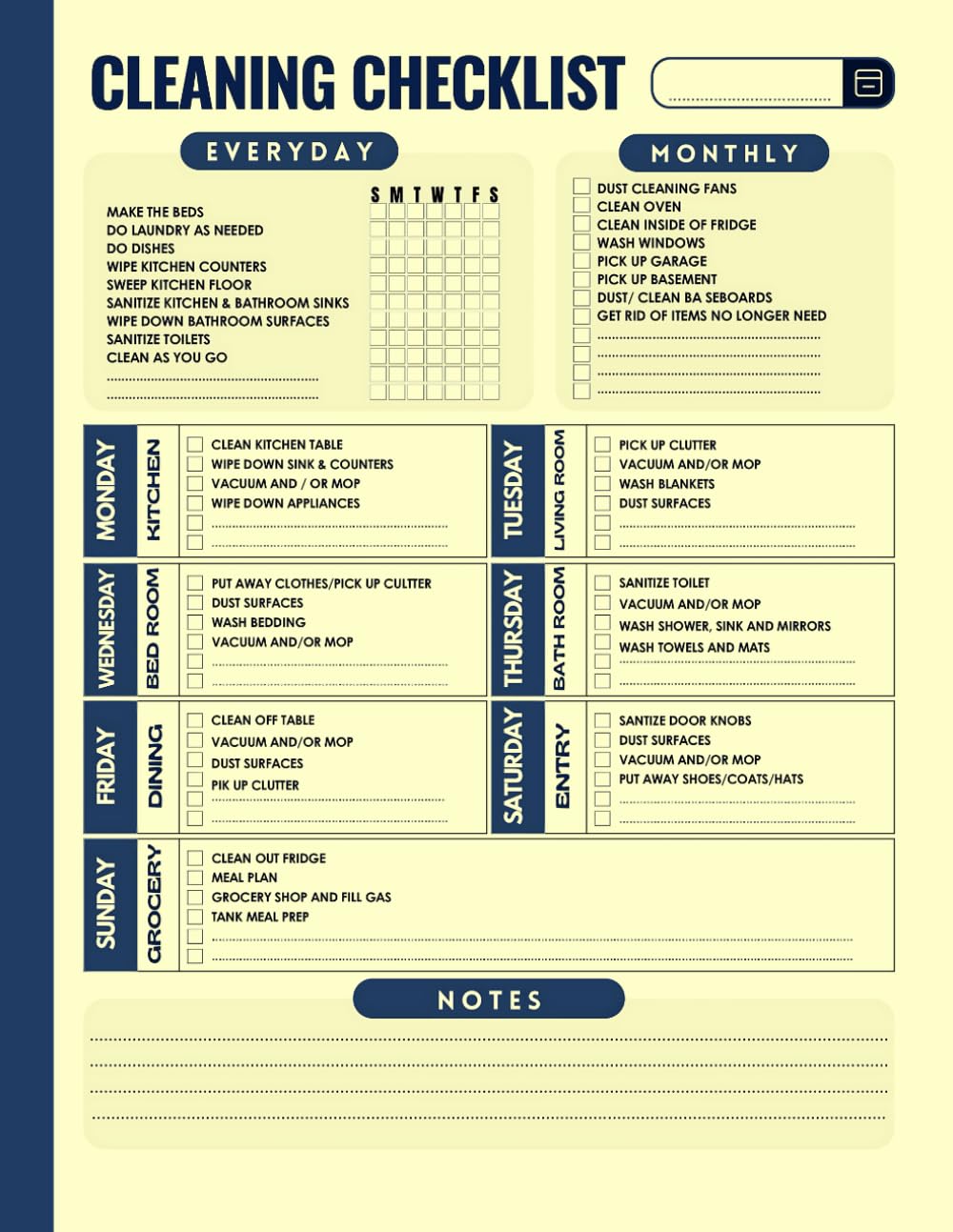ler totalmente Cleaning Schedule: Daily Weekly & Monthly Housekeeping Checklist 110 pages.