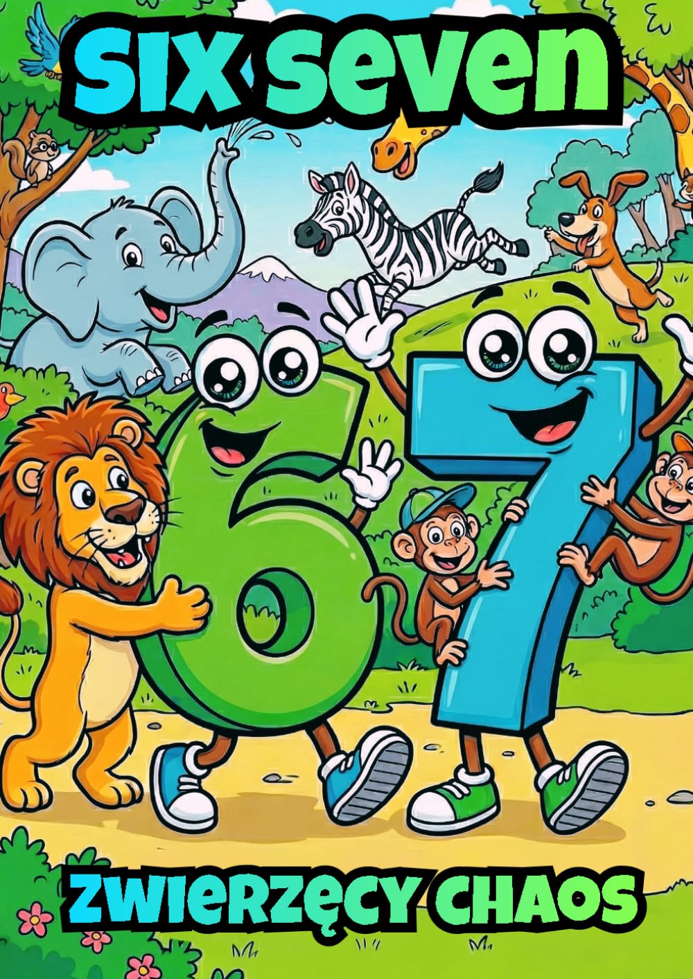 SIX SEVEN 67: Zwierzęcy chaos: 51 zabawnych ilustracji do kolorowania dla dzieci 6–12 lat (Polish Edition) baixar o livro de graça