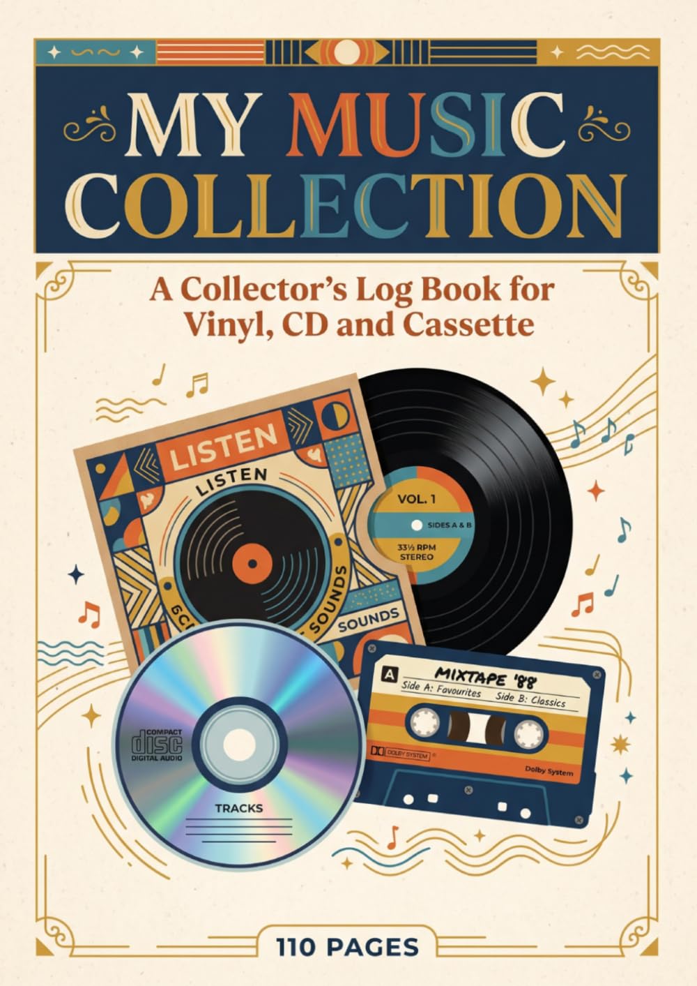 My Music Collection: A Collector's Log Book for Vinyl, CD and Cassette baixar o livro de graça