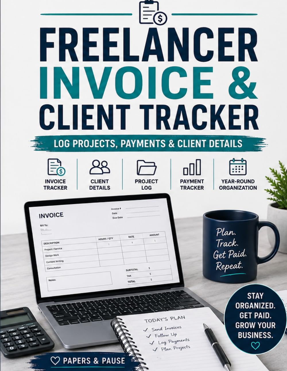 Freelancer Invoice & Client Tracker: Log Projects, Payments & Client Details
