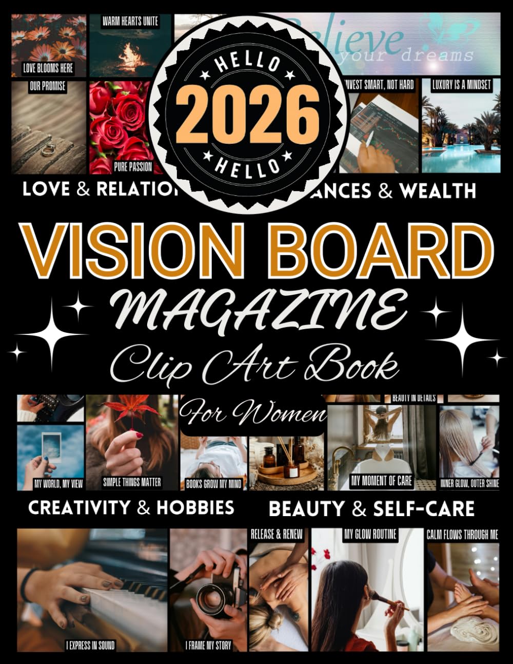 Vision Board Magazine For Women: Vision Board Supplies From 600+ Inspirational Pictures, Quotes & Affirmations For Manifesting Your Dream Life, Self-Care and Feminine Energy baixar livro de graça