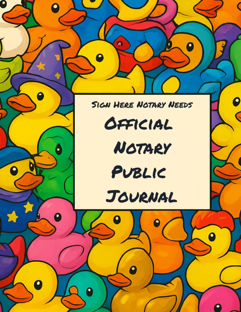 Sign Here Notary Needs: Official Notary Public Journal (Rubber Duck Cover) baixar livro de graça
