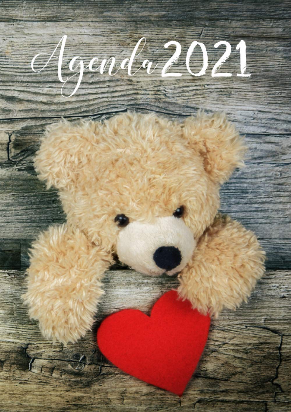 Agenda 2021: Agenda annuel format XL (A4 21 x 29,7cm) | Semainier de janvier à décembre pratique | De l'espace pour noter vos projets, vos missions, en peluche et cœur rouge (French Edition) baixar livro de graça