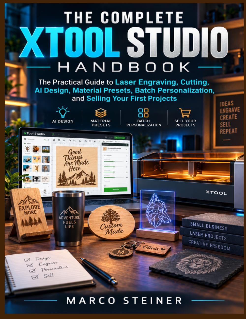THE COMPLETE XTOOL STUDIO HANDBOOK: The Practical Guide to Laser Engraving, Cutting, AI Design, Material Presets, Batch Personalization, and Selling Your First Projects baixar o livro de graça