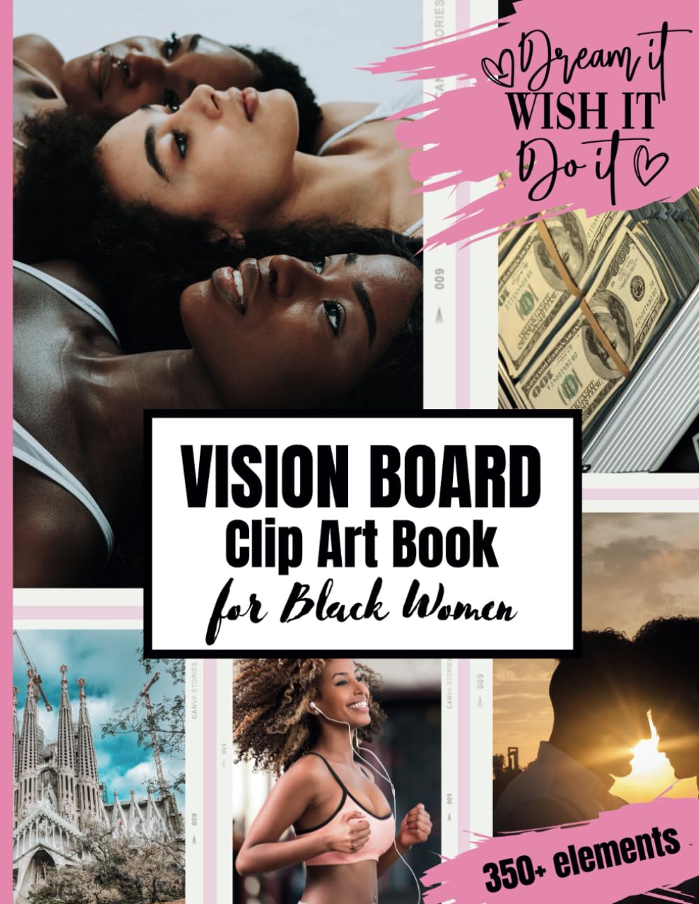 ler totalmente Vision Board Clip Art Book for Black Women: Vision Board Supplies 2024: Images Photos Quotes Resolutions and Affirmations to visualize your ideal... aspirations into tangible achievements.
