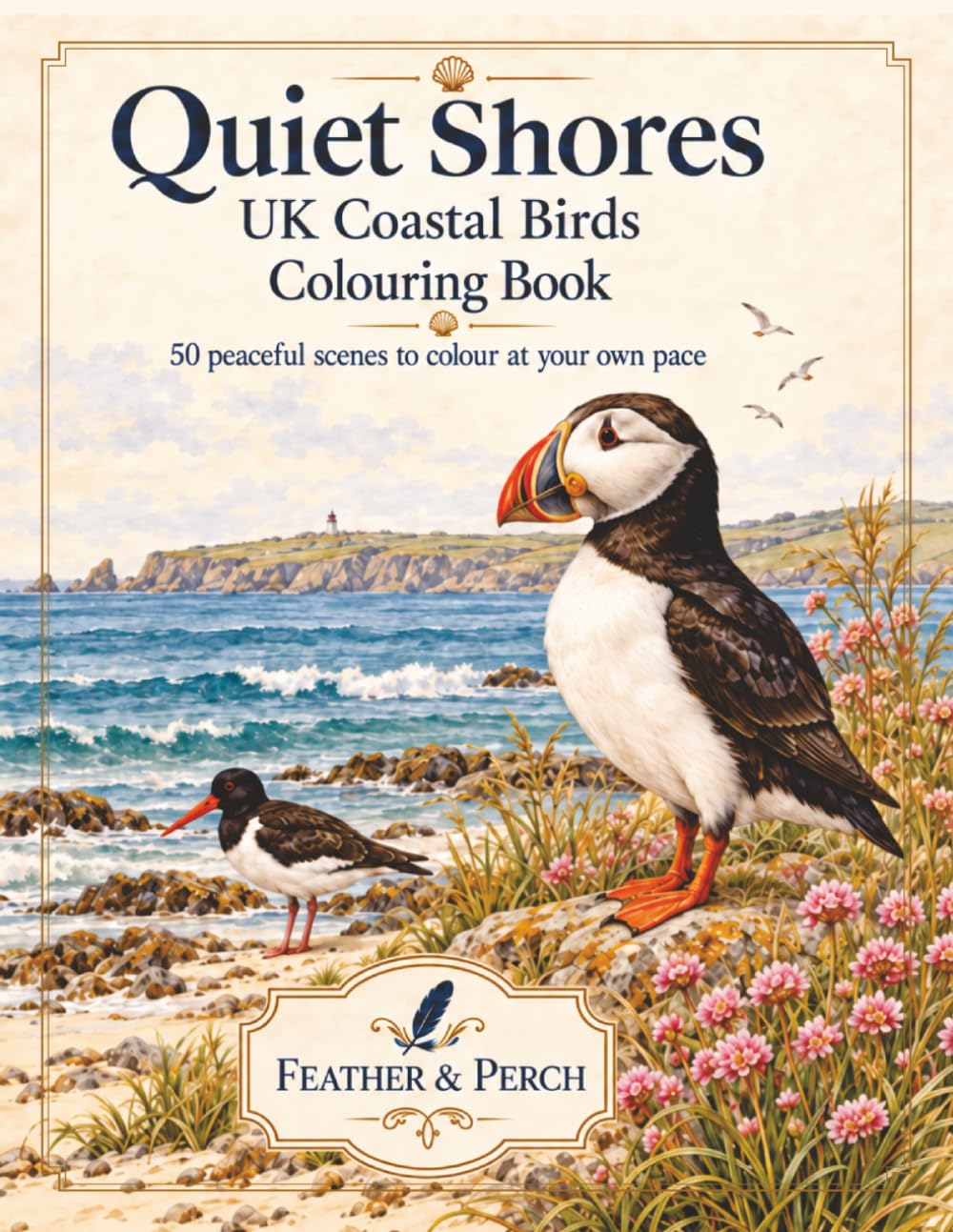 ler totalmente Quiet Shores UK Coastal Birds Colouring Book: 50 peaceful scenes to colour at your own pace