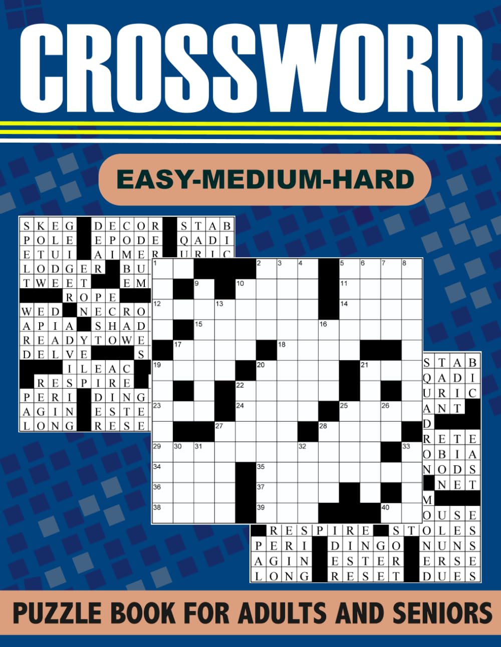 ler totalmente Easy-Medium-Hard Crossword Puzzle Book for Adults and Seniors: Adult Word Games That Are Fun and Engaging | 100 Puzzles to Reduce Stress and Boost Memory