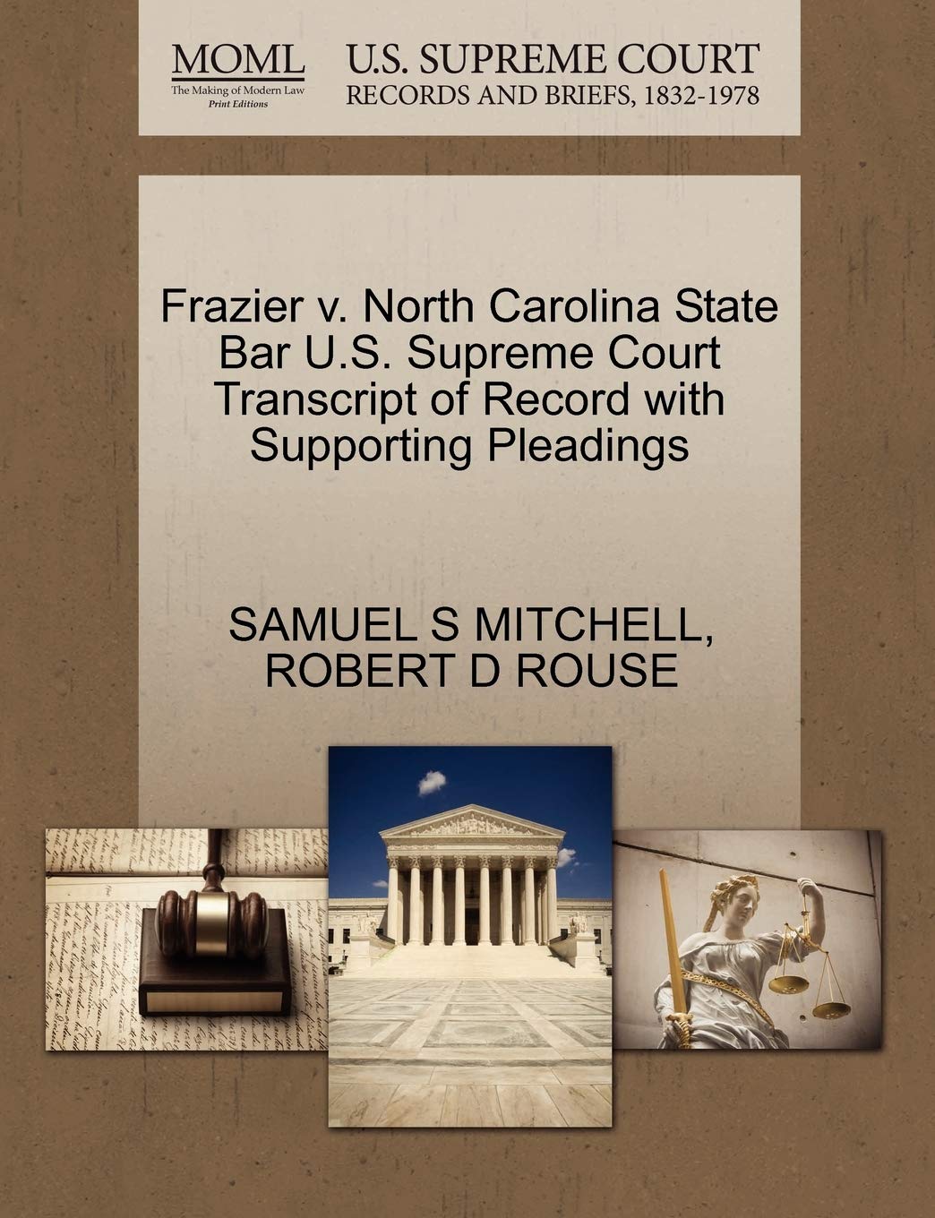 Frazier v. North Carolina State Bar U.S. Supreme Court Transcript of Record with Supporting Pleadings baixar livro de graça