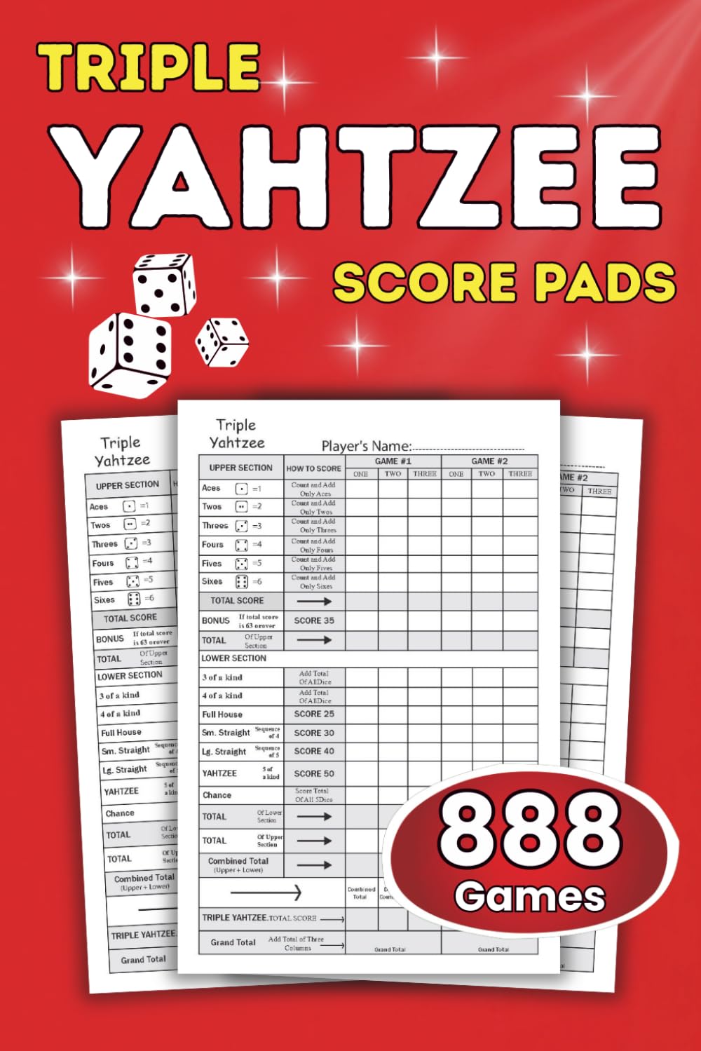 Triple Yahtzee Score Pads: Yahtzee scorekeeping, 6 x 9 Inches, 150 pages baixar livro de graça