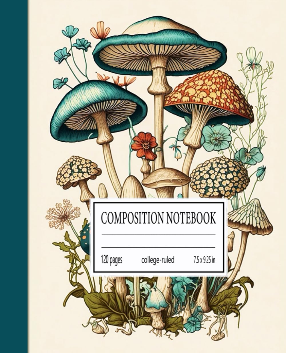 composition notebook vintage aesthetic mushroom: aesthetic botanical floral & mushroom | Vintage Style Botanical Composition Notebook perfect for school,office,work| 7.5x9.25 in baixar livro de graça