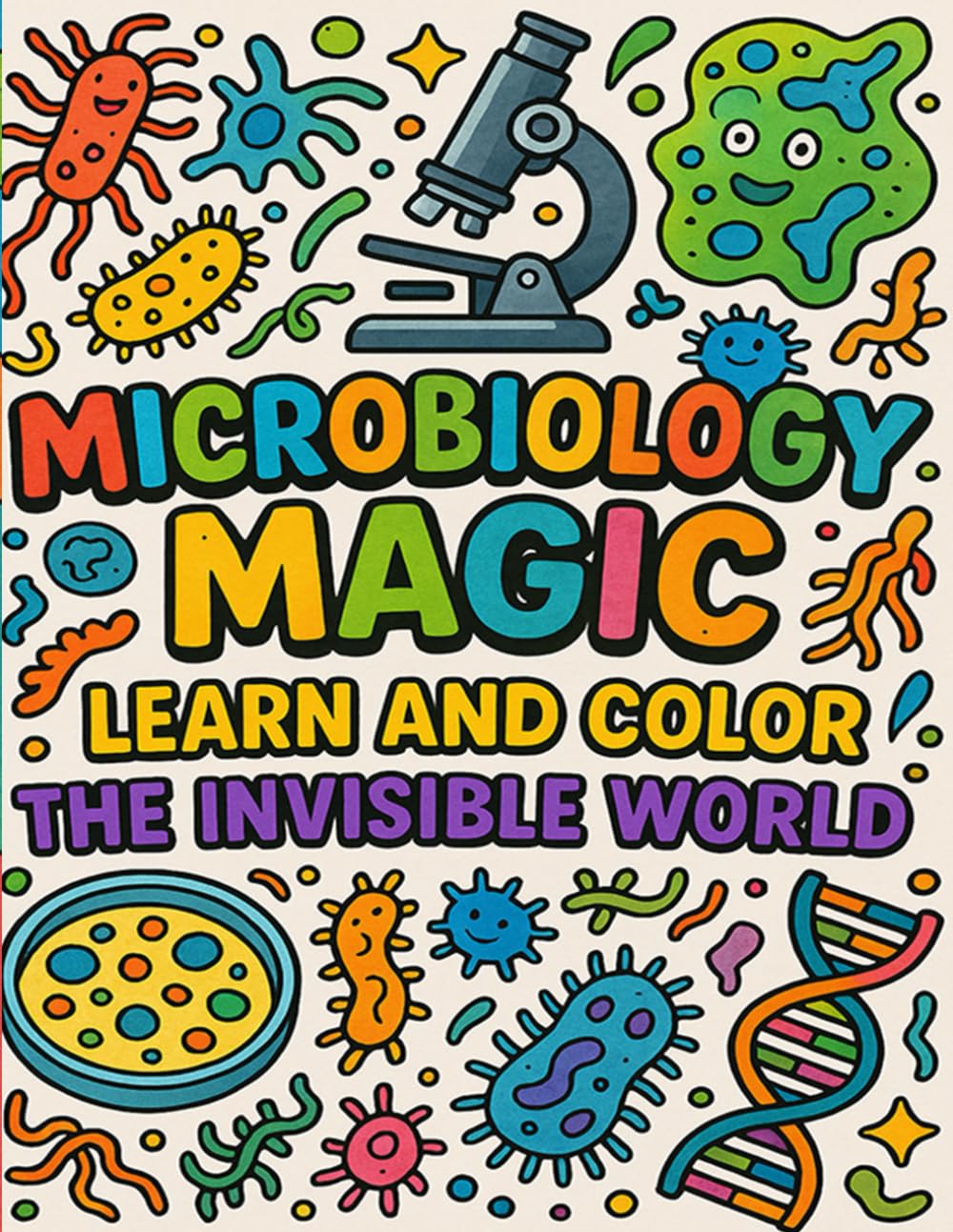 capítulo por capítulo baixar Microbiology Magic: Learn and Color the Invisible World: A Fun and Educational Coloring Book of Microbes, Cells, and the Microscopic World