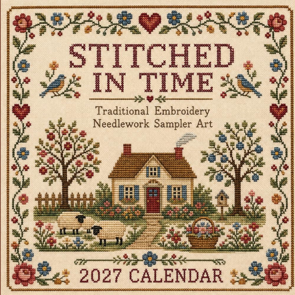 Stitched in Time Calendar 2027: Traditional Embroidery and Needlework Sampler Art baixar o livro de graça