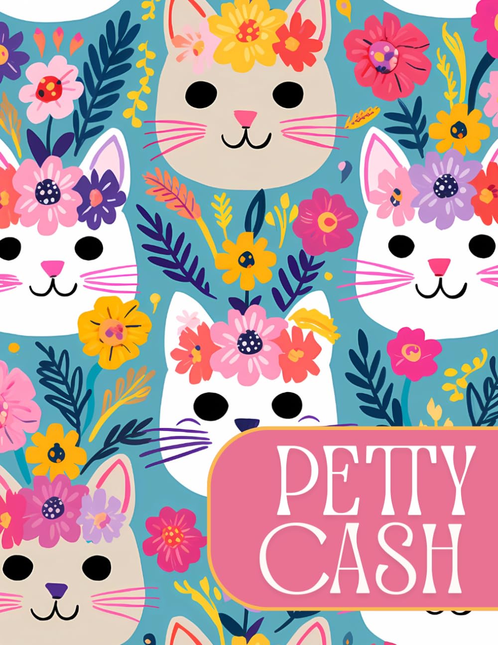 Petty Cash Log Book: Daily Cash Flow Ledger Book for Financial Tracking | 2700+ Entries | Setup and Policy Records, Monthly Reconciliation, Mileage,... Transfer and More | Pastel Floral Cat Faces baixar livro de graça