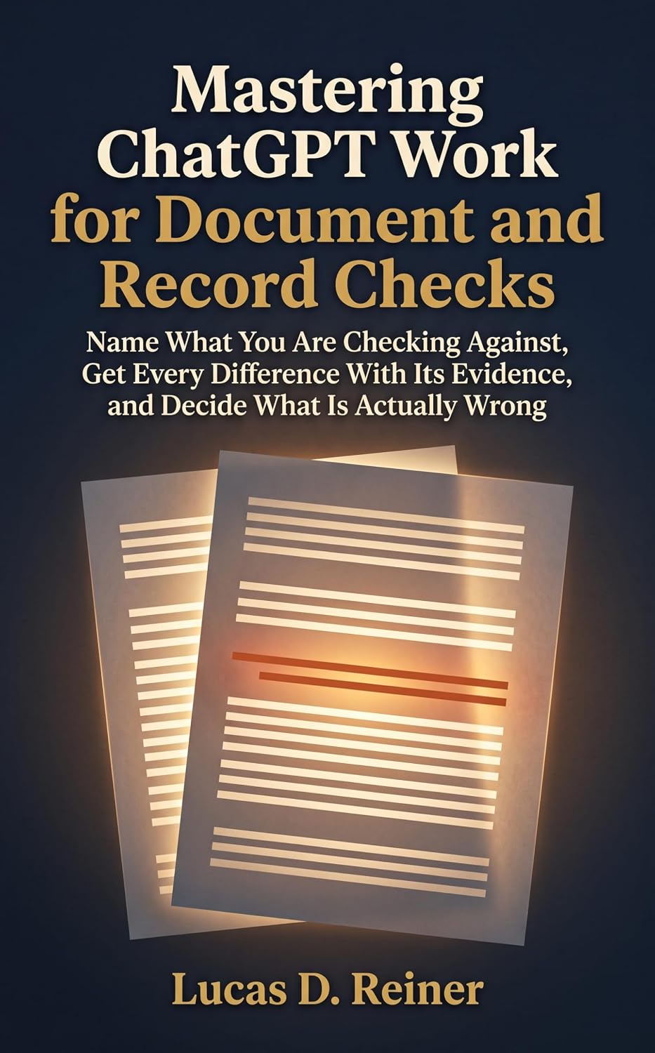 ler totalmente Mastering ChatGPT Work for Document and Record Checks: Name What You Are Checking Against, Get Every Difference With Its Evidence, and Decide What Is Actually... Mastery Series Book 9) (English Edition)