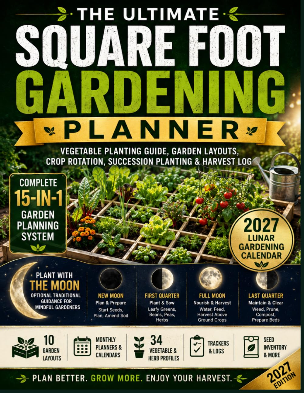 THE ULTIMATE SQUARE FOOT GARDENING PLANNER: Vegetable Planting Guide, Garden Layouts, Crop Rotation, Succession Planting & Harvest Log baixar o livro de graça