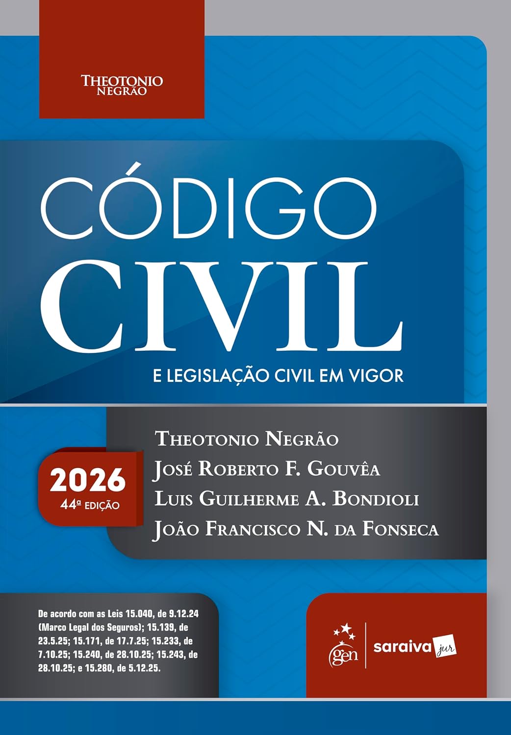Código Civil e Legislação Civil Em Vigor - 44ª Edição 2026 baixar o livro de graça