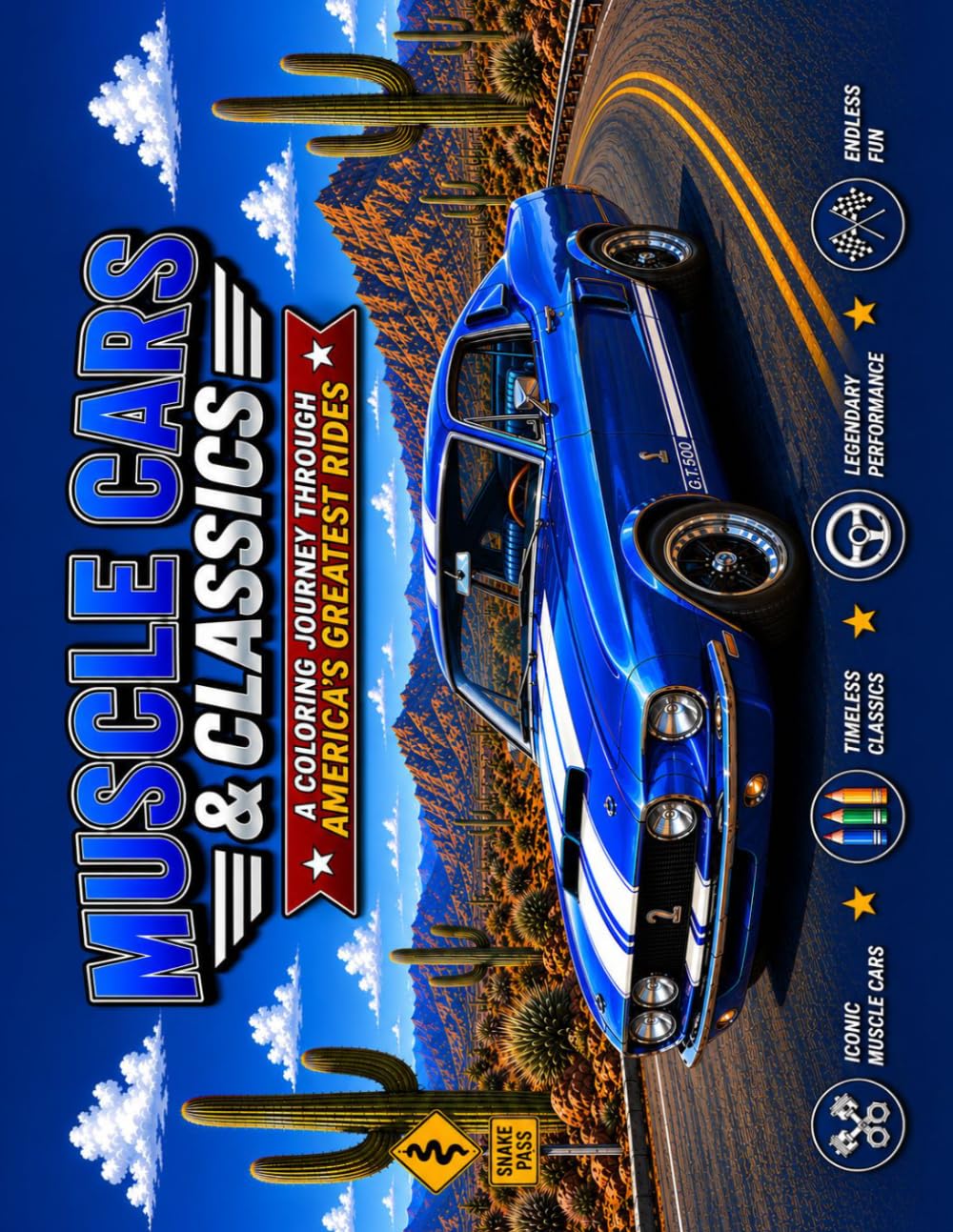 Muscle Cars & Classics: A Coloring Journey through America's Greatest Rides baixar o livro de graça
