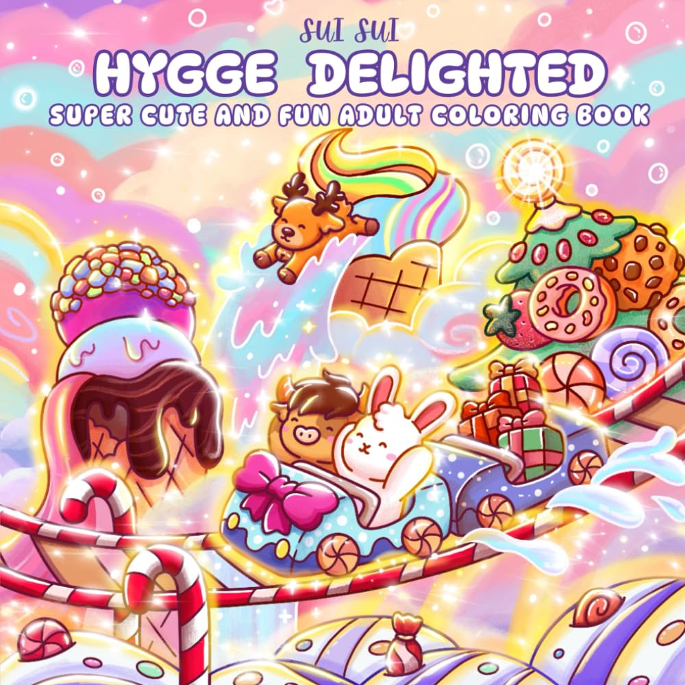 capítulo por capítulo baixar Hygge Delighted - Super Cute & Fun Adult Coloring Book: Featuring Adorable Animal Characters Discovering Whimsical Dessert Worlds of Sweet Comforts,... Delights for Mindfulness and Stress Relief