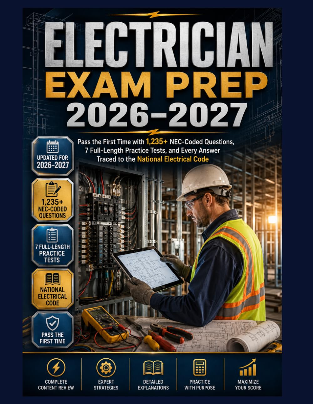 ler totalmente Electrician Exam Prep 2026–2027: Pass the First Time with 1,235+ NEC-Coded Questions, 7 Full-Length Practice Tests, and Every Answer Traced to the National Electrical Code