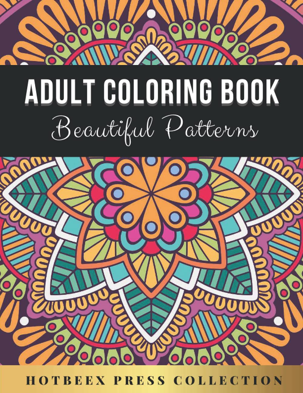 ler totalmente Adult Coloring Book: Easy to Color Beautiful Pattern for Stress Relief and Relaxation