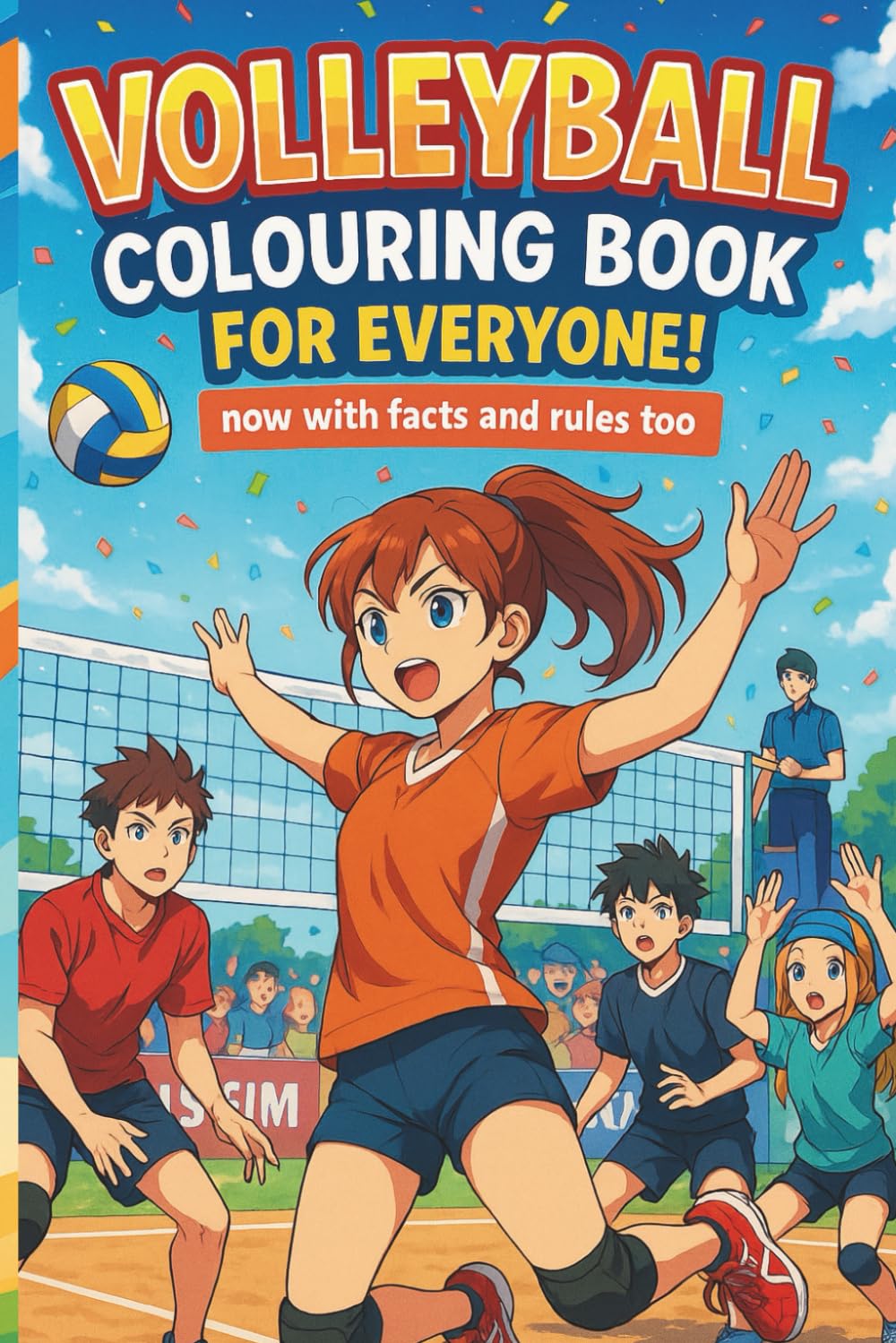 ler totalmente Volleyball Colouring Book for Everyone: now with facts and rules too